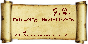 Faluvégi Maximilián névjegykártya